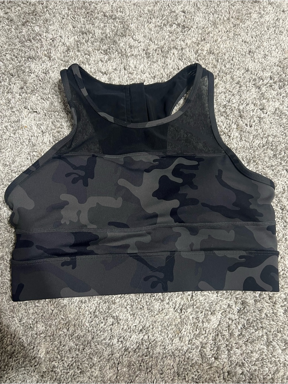 Zyia active Camo High-Neck Sports Bra - Black